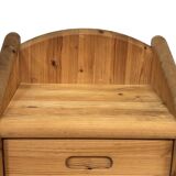 Vintage set of two pine wood bedside tables