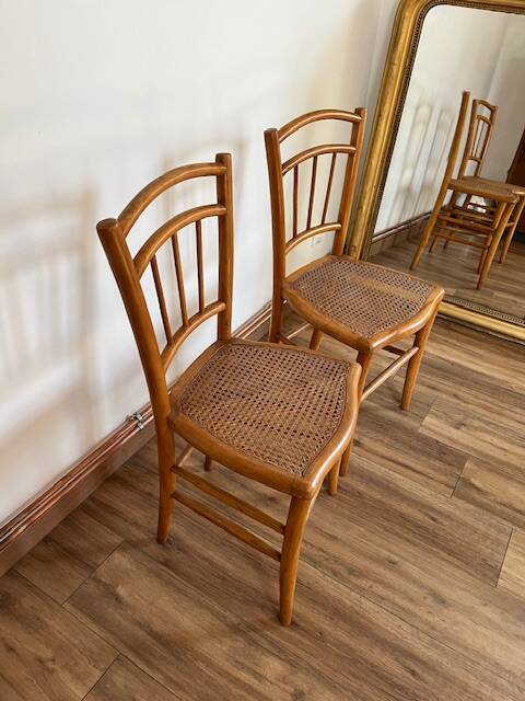 Pair of cane chairs