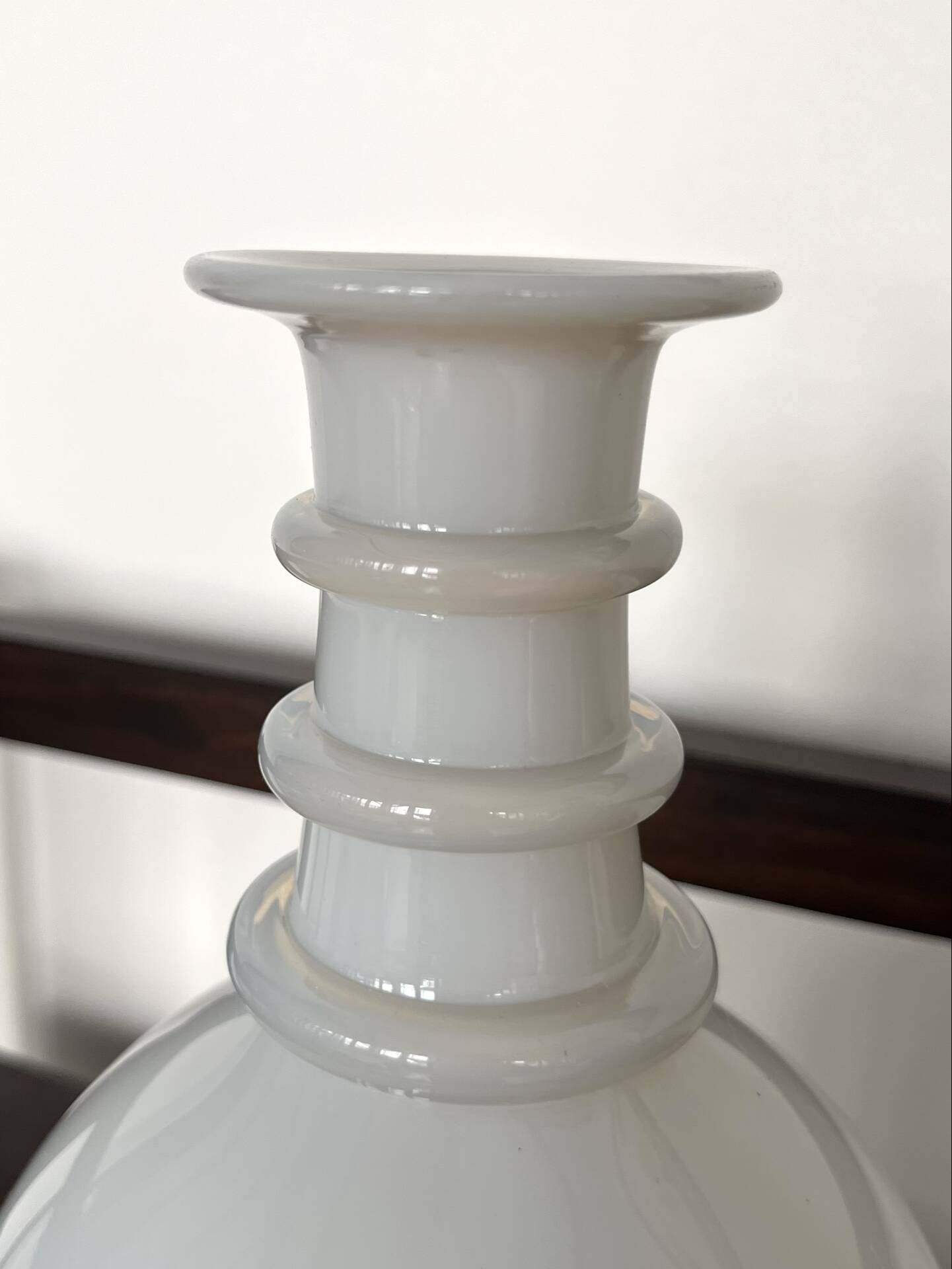 Opaline glass carafe vase Charles X