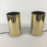 Pair of table lamps in brass model corfu by Roger Nathan