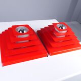 vintage german space age wall lamps set of 2