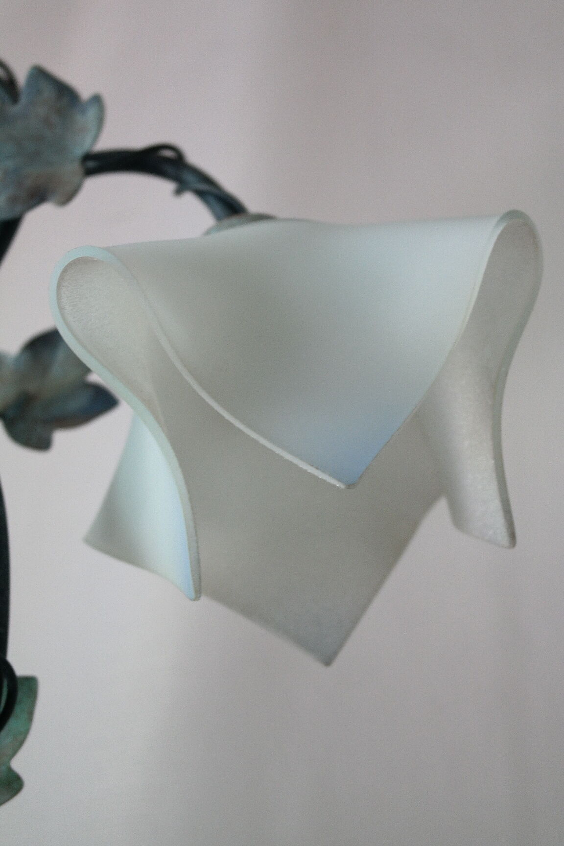 Table lamp in metal and frosted glass by Jean-Pierre Ryckaert, collection "Louisiane" 60's