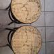 Tabourets bois et cannage