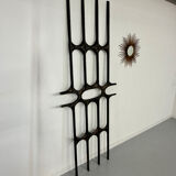 XXL wall sculpture in cast aluminium, 1970s Brutalist design.