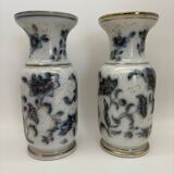 Pair of Bayeux porcelain baluster vases, 19th century