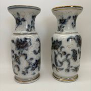 Pair of Bayeux porcelain baluster vases, 19th century