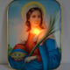 Old luminous painting Saint Lucia 50s