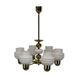 Golden Chandelier by Kamenicky Senov, 1970s, Czechoslovakia