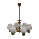 Golden Chandelier by Kamenicky Senov, 1970s, Czechoslovakia