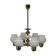 Golden Chandelier by Kamenicky Senov, 1970s, Czechoslovakia