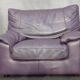 Steiner Ikeda leather purple armchair design Yves Christin 1979