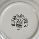 Set of 6 dessert plates "rébus" in Gien earthenware
