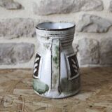 1950s enameled ceramic pitcher