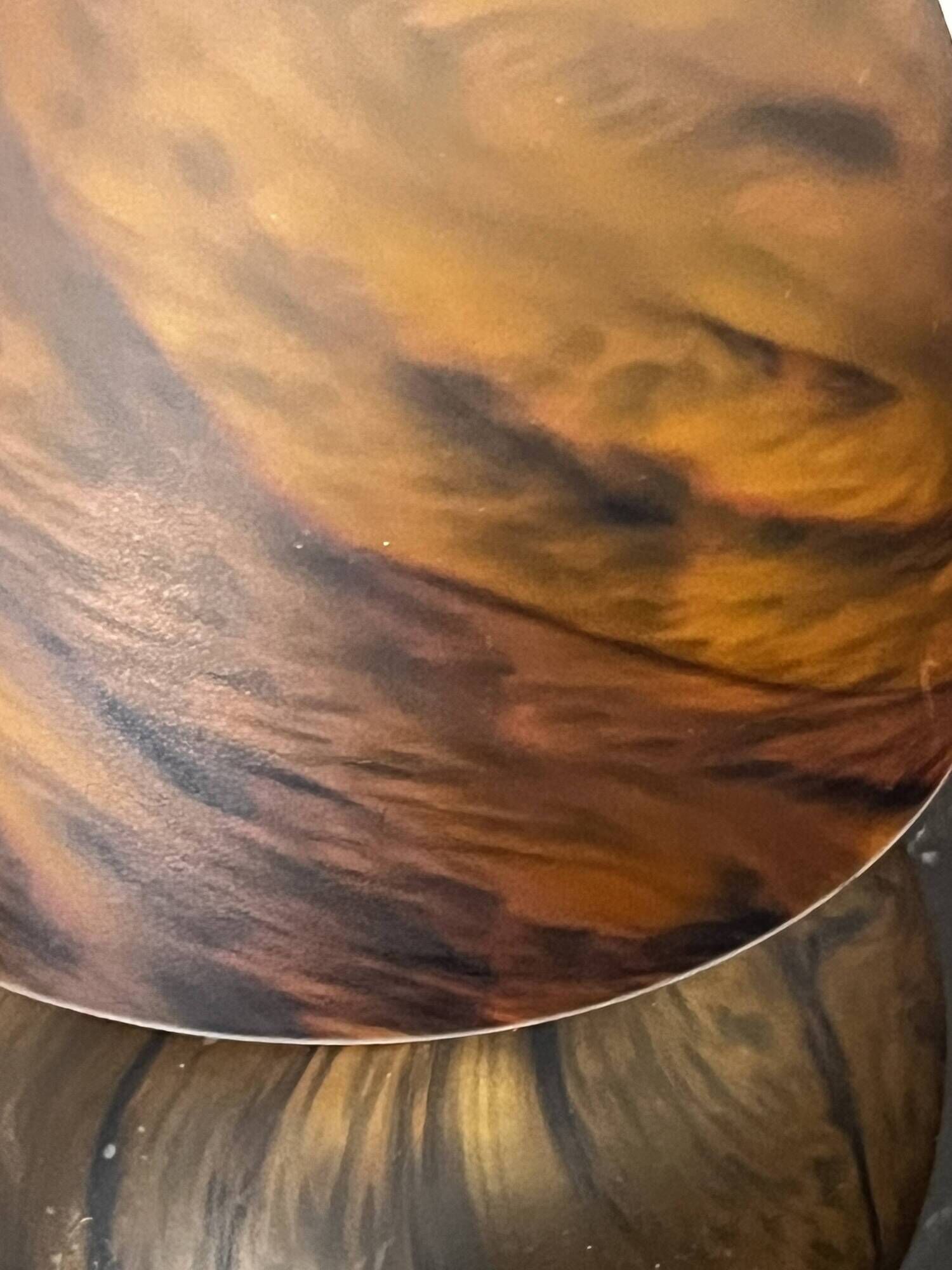 Mushroom lamp glass paste