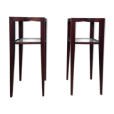 Pair of varnished wood selettes
