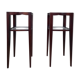 Pair of varnished wood selettes