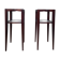 Pair of varnished wood selettes