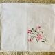Embroidered white cotton tablecloth
