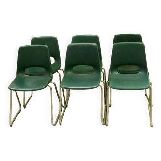 Lot de 6 chaises vintage par Marko Pays-Bas 1970