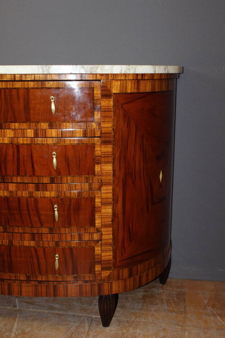 Art Deco half-moon chest of drawers circa 1925