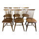 Scandinavian chairs (series of 6) in teak produced by samcom 1960