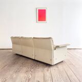 Canapé design 620 en suédine beige par Dieter Rams pour Vitsœ – Mid-Century