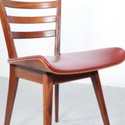 Vintage teak wooden ladder chairs, 1960s