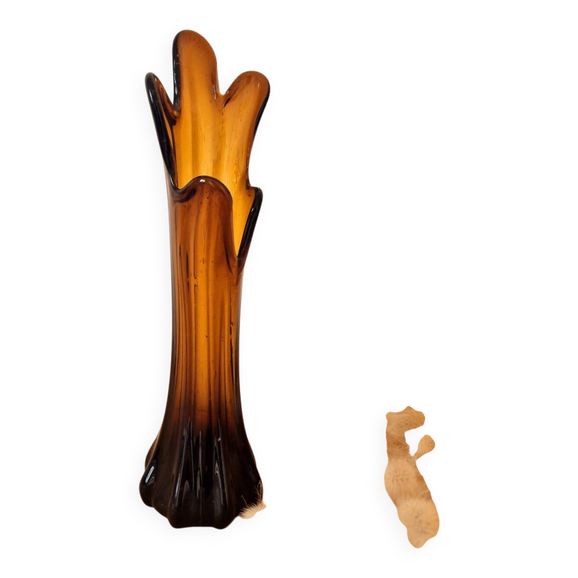 Organic blown glass vase