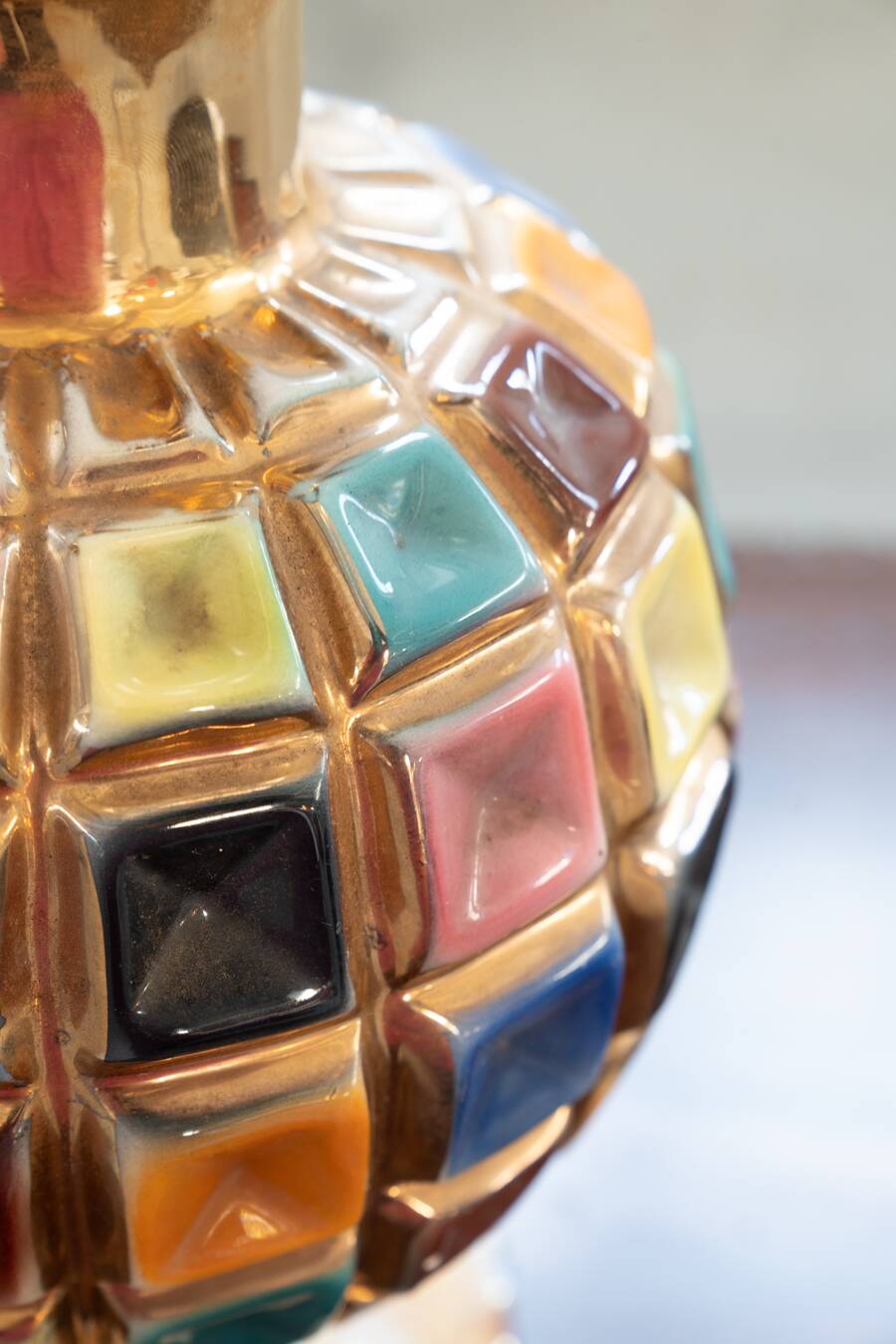 Colorful ceramic vase, 1960