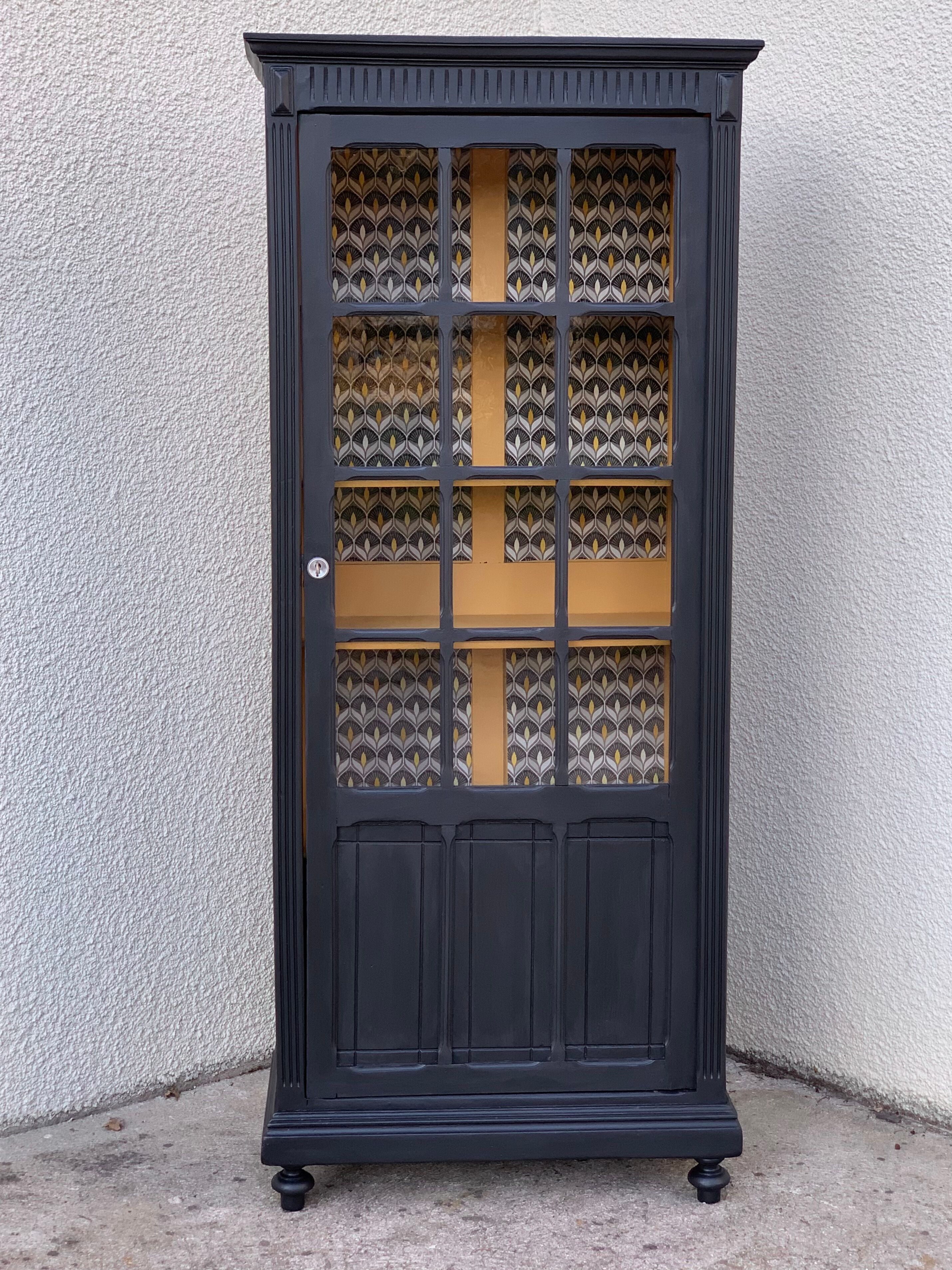 Parisian wardrobe black glass