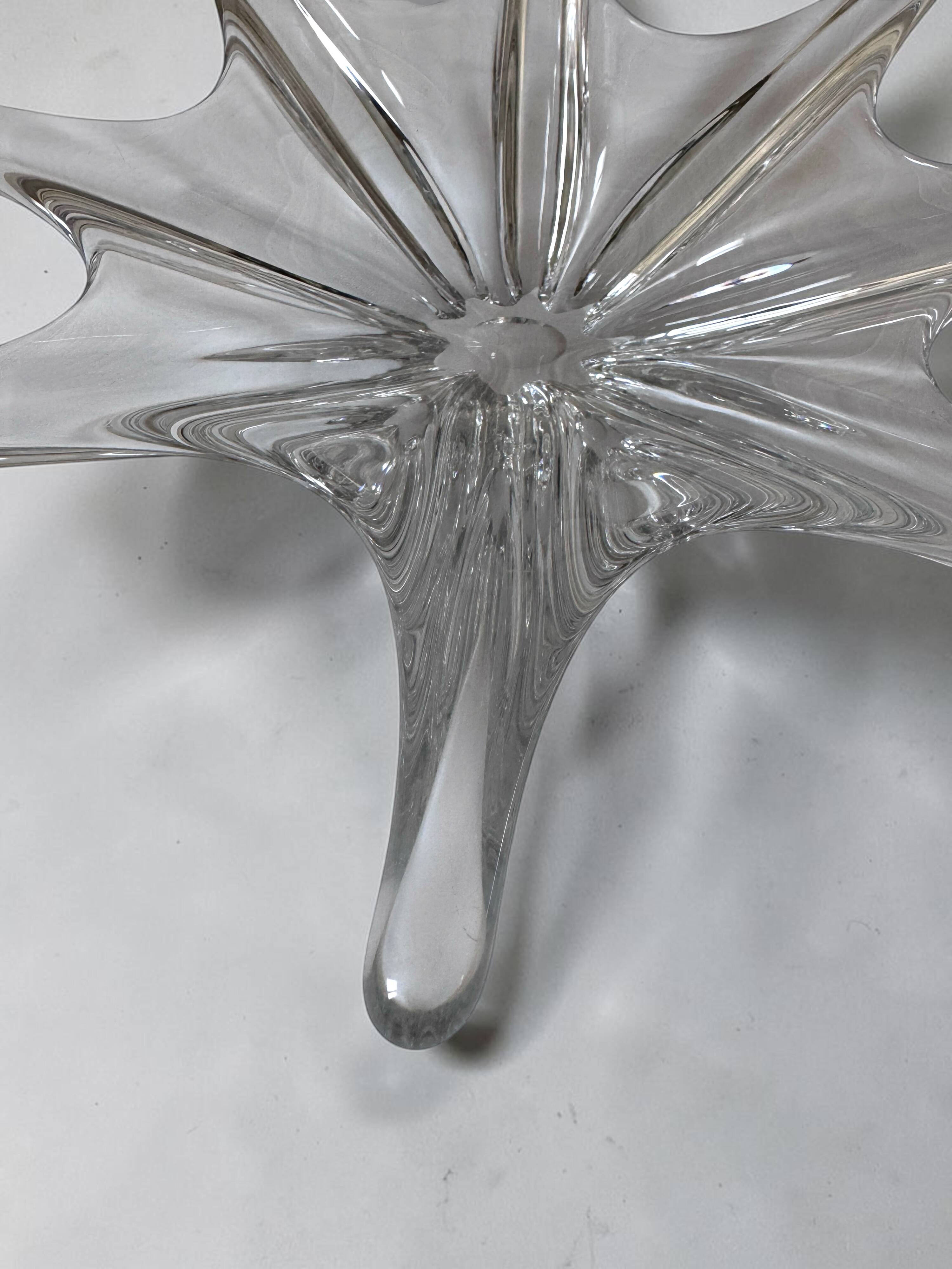 Baccarat crystal star coupe 40cm — perfect condition, authentic mark