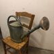 Vintage zinc watering can, copper apple