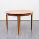 Round dining table, vintage, with extensions
