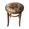 Wooden stool and fabrics