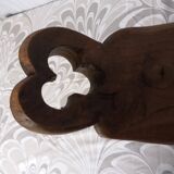 Brutalist tripod chairs in solid wood