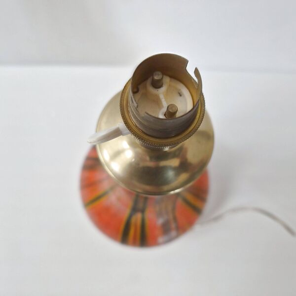 Lampe art déco en grès flammé 1920