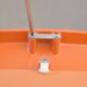 Rare 1970s Orange Space Age Mirror | Vintage Pop Art Yugoslav Wall Mirror