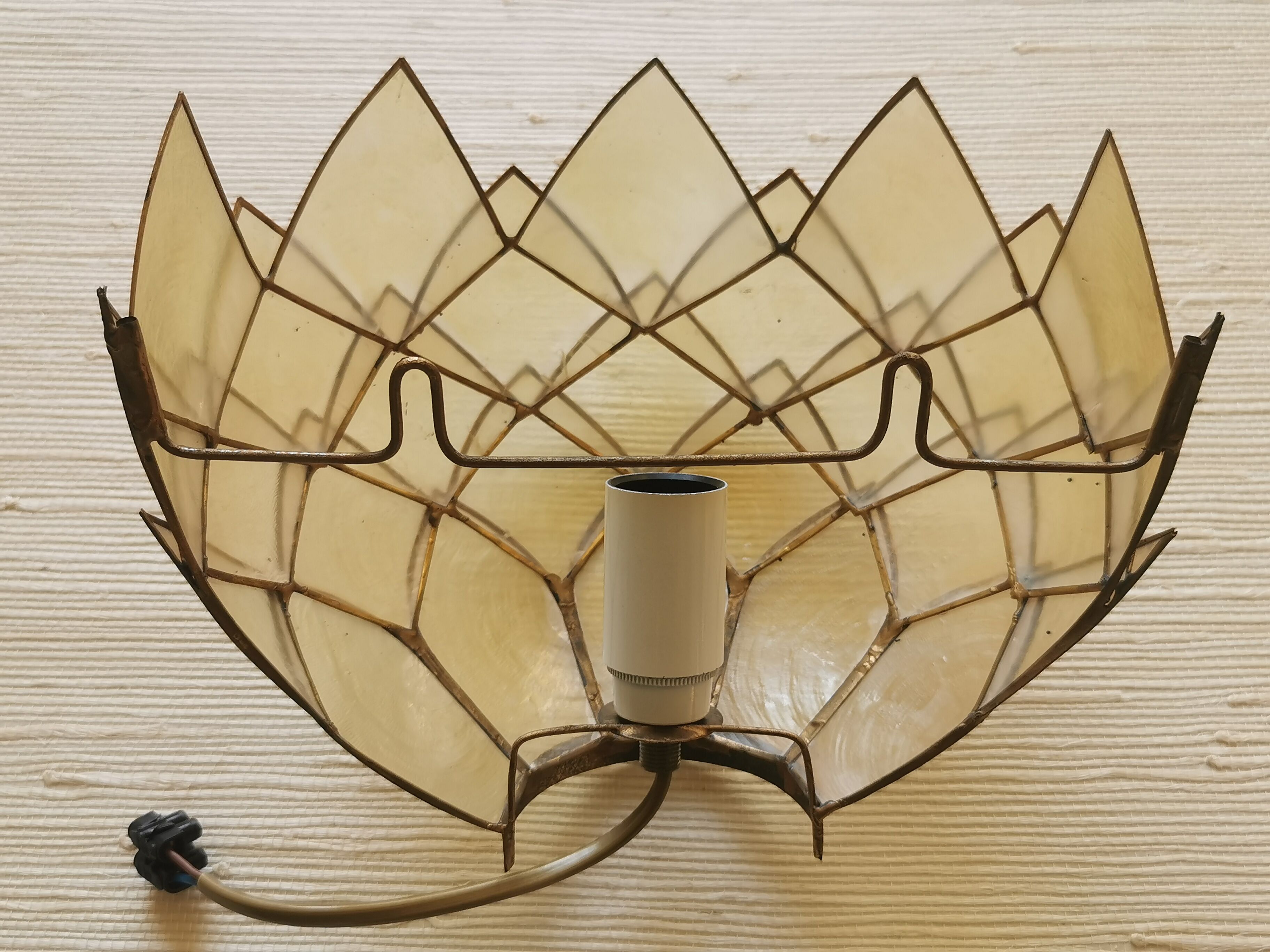Paire d'appliques lotus