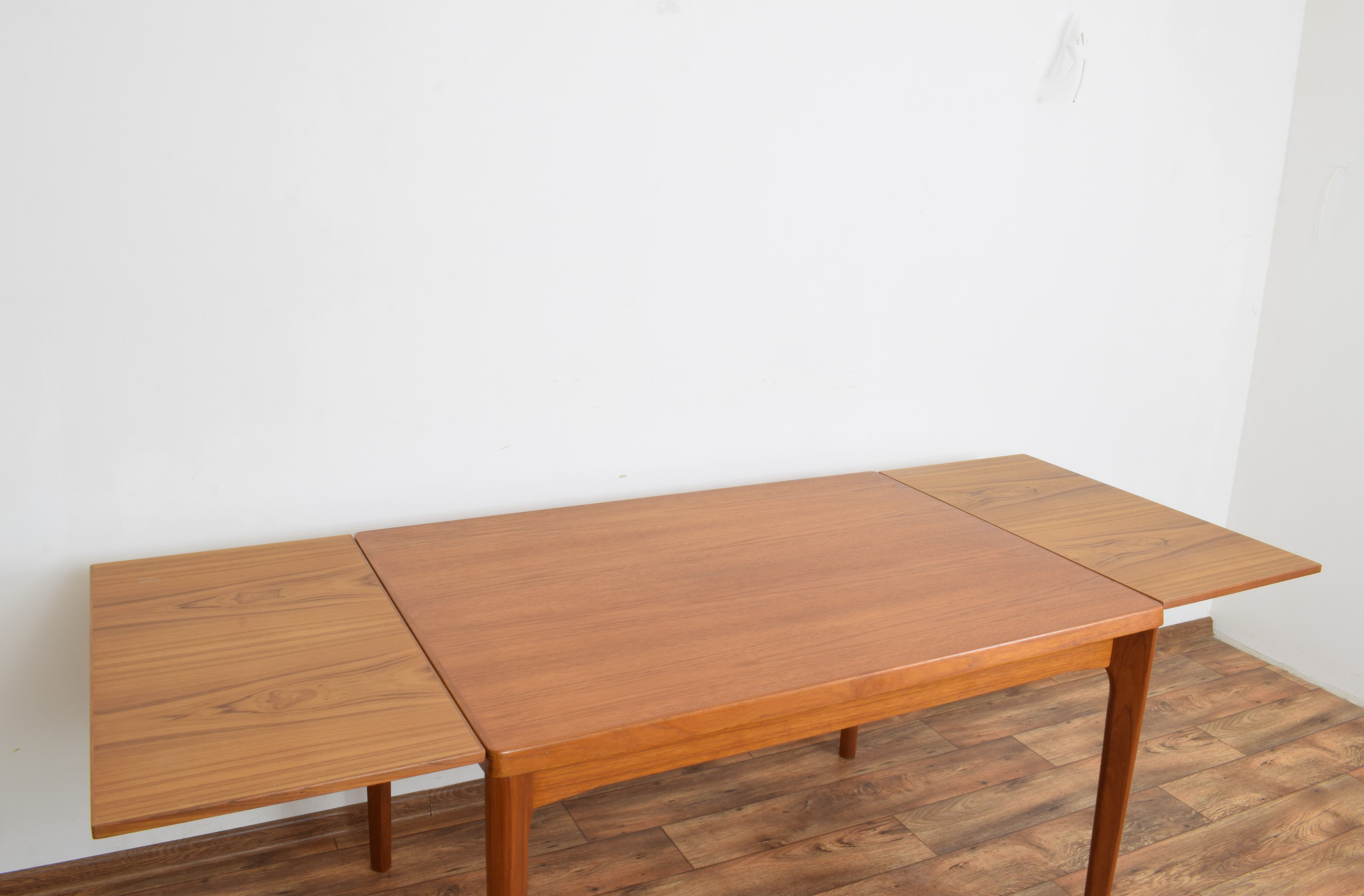 Teak extendable dining table by Henning Kjærnulf for Vejle Mobelfabrik, 1960s