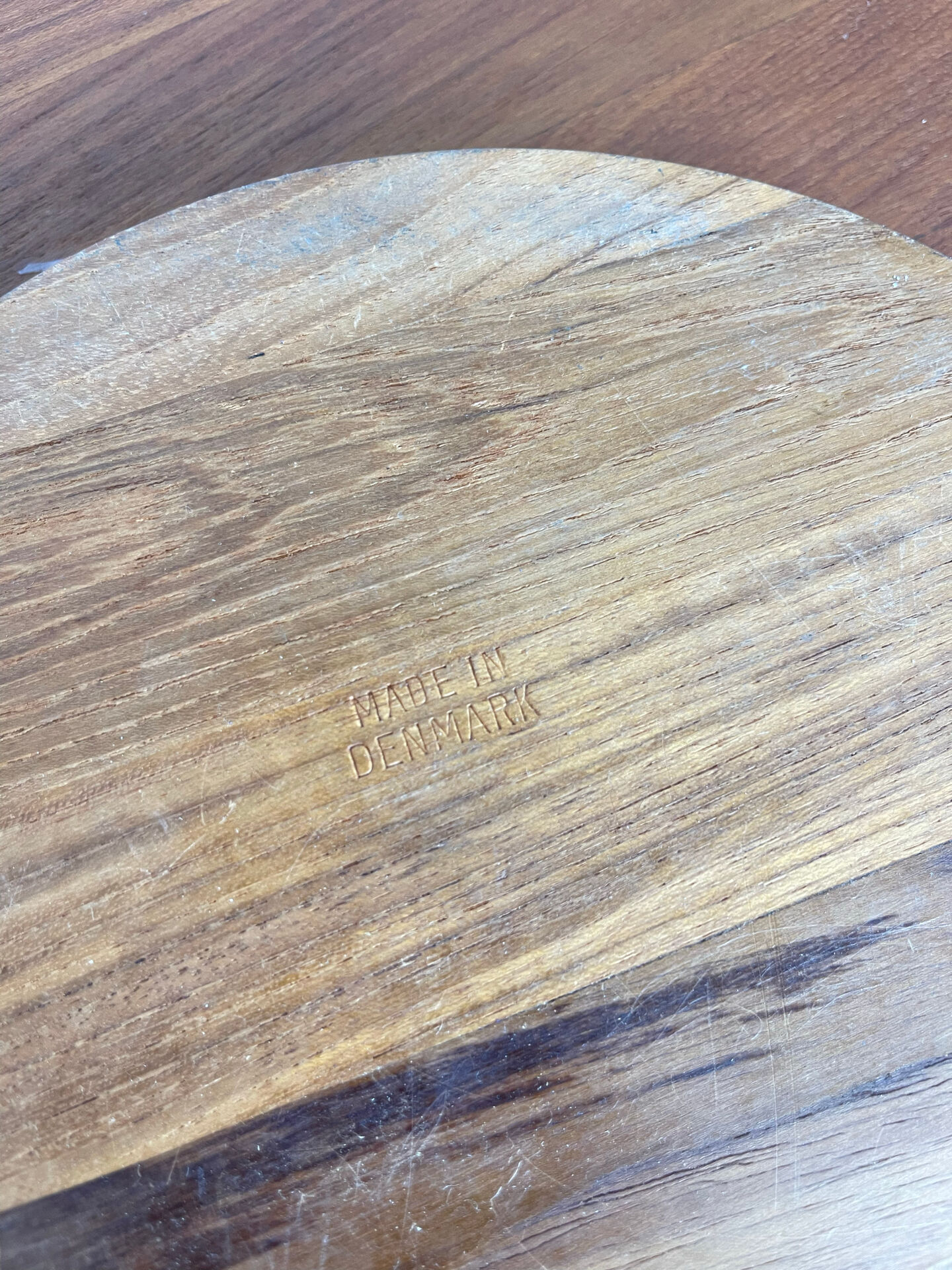 Teak rotating tray Denmark 1970