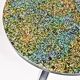 Table low round of Pierre Giraudon resin with inclusions of glass 60 years