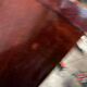 Vintage shallow wooden cabinet/shelf