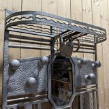 Art Deco wardrobe in hammered iron