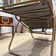 Fauteuil relax inclinable lama en cuir marron et structure tubulaire – italie – années 1960/1970