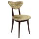 Heart-shaped mid-century chair in green velvet New Waves, Europe, 1960s