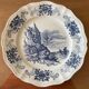 6 large flat antique plates in Sarreguemines earthenware