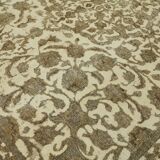Hand-Knotted Persian Vintage 1970s 298 cm x 340 cm Beige Wool Carpet