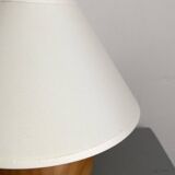 Wooden lamp, cotton shade
