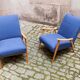Pair of Scandinavian armchairs from the 60s new fabrics and foam