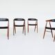 Teak chairs by Aksel Bender Madsen and Ejnar Larsen, Denmark 1960.